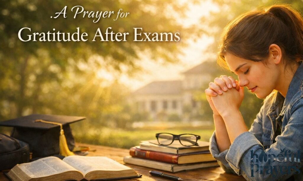 A Prayer for Gratitude After Exams