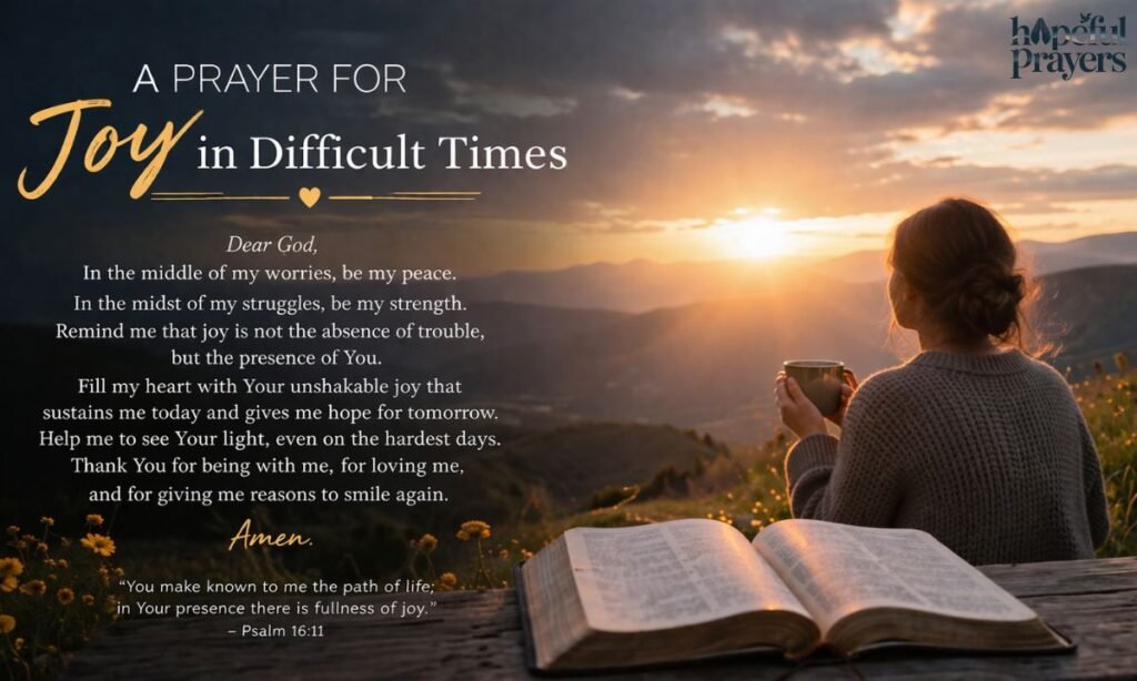 A Prayer for Joy in Difficult Times