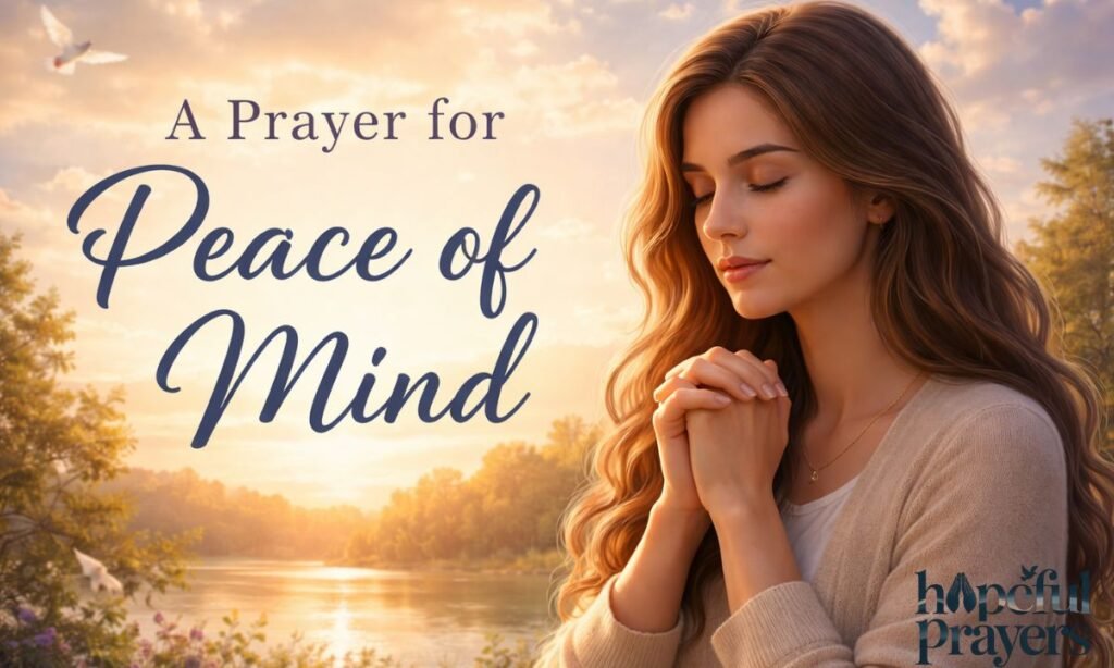 A Prayer for Peace of Mind