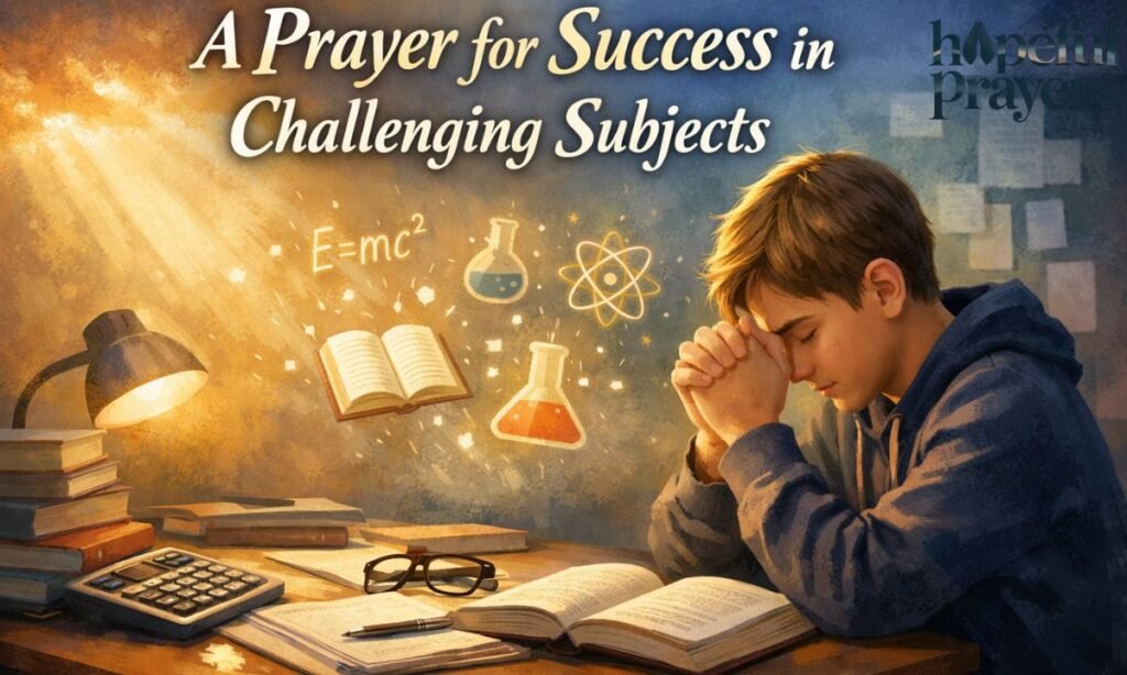A Prayer for Success in Challenging Subjects