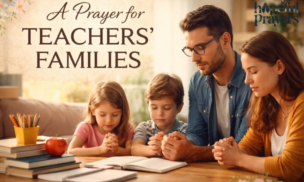 A Prayer for Teachers’ Families