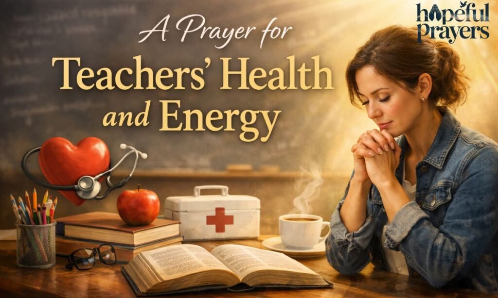 A Prayer for Teachers’ Health and Energy