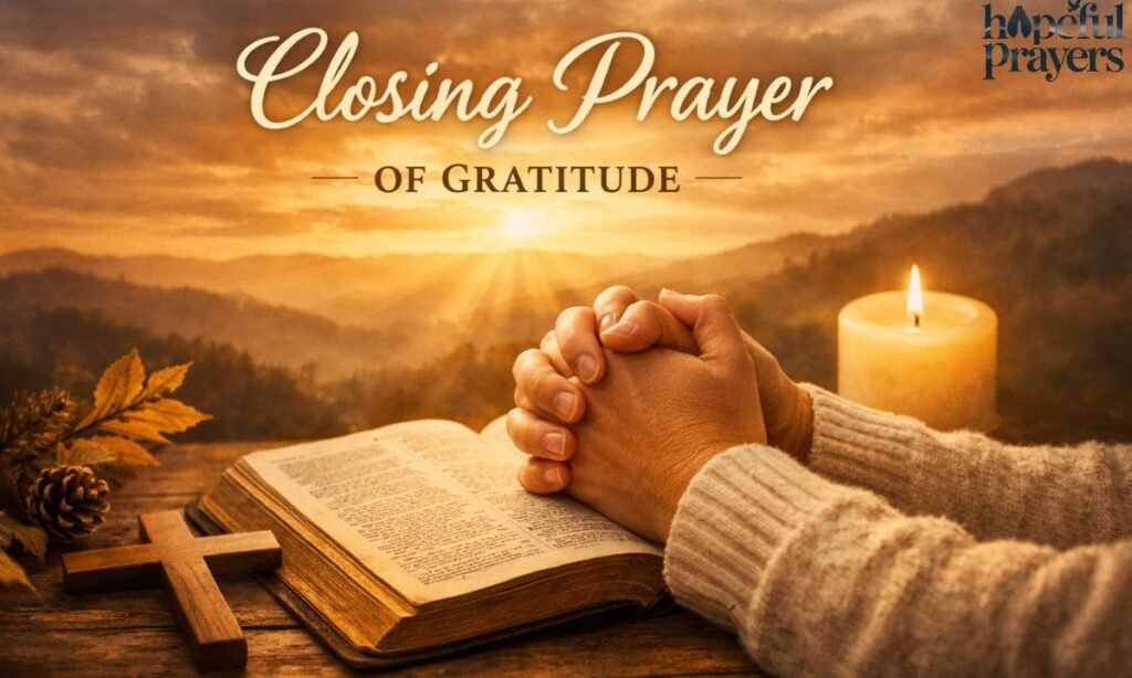 Closing Prayer Of Gratitude