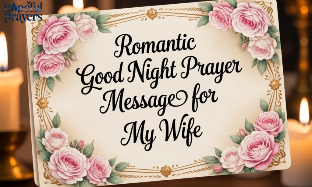 Romantic Good Night Prayer Message for My Wife