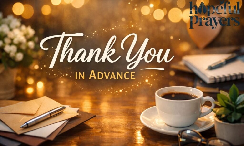 Thank You in Advance