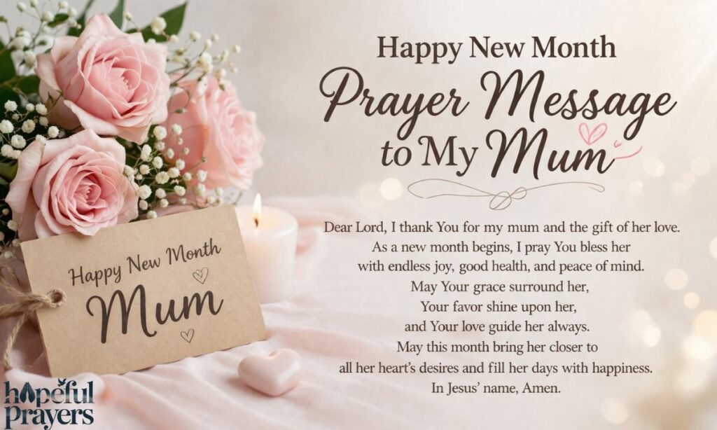 happy new month prayer message to my mum