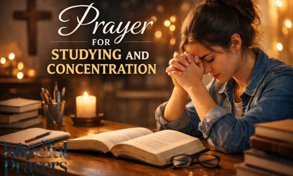 prayer for studying and concentration