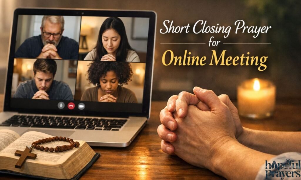 short closing prayer for online meeting