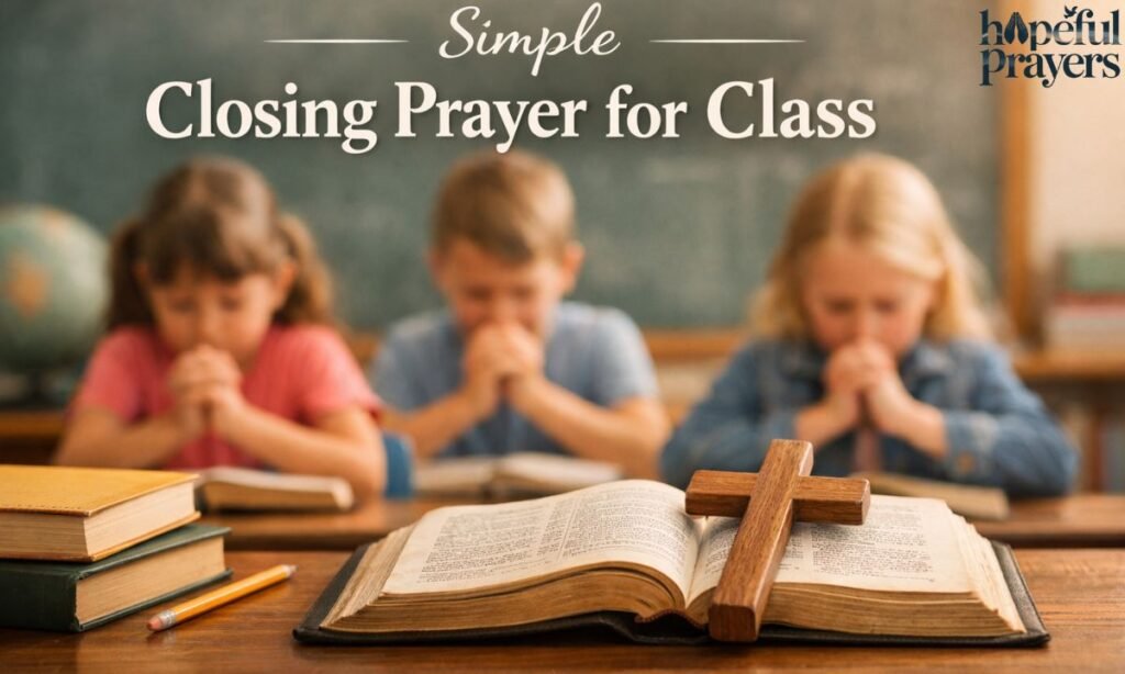 simple closing prayer for class