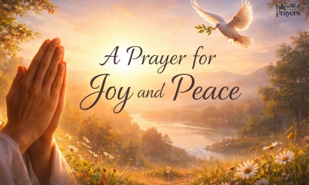 A Prayer for Joy and Peace