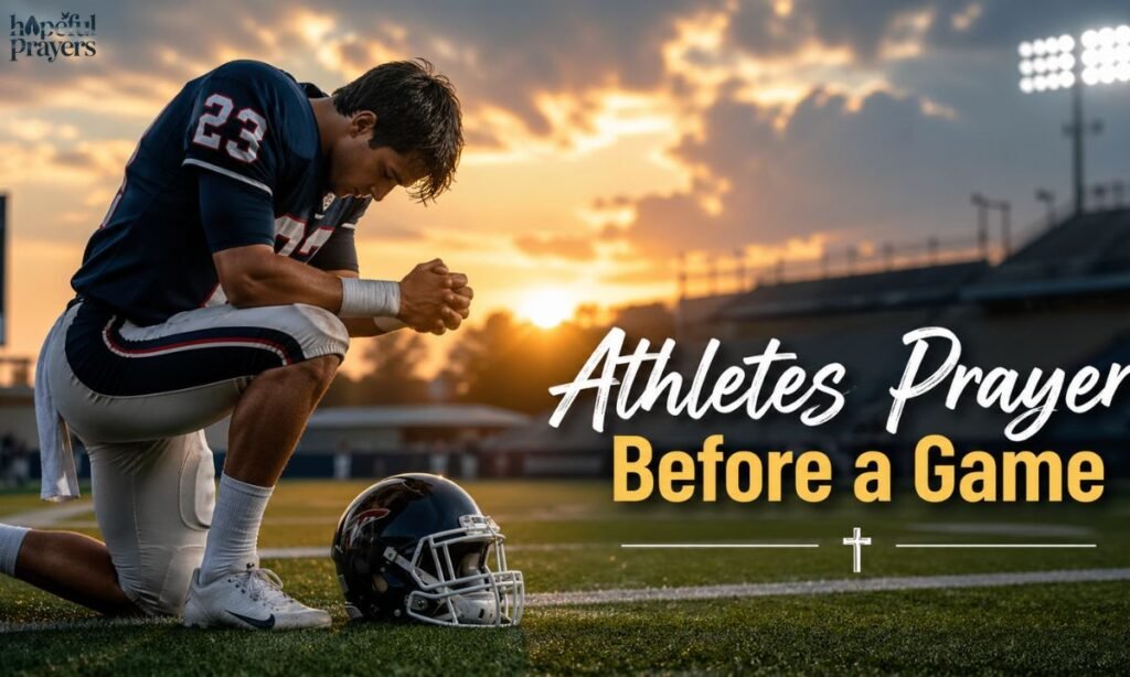 Athletes prayer before a game