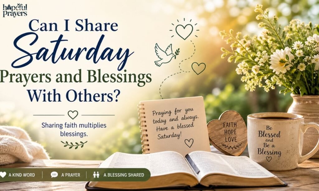 Can I Share Saturday Prayers and Blessings With Others
