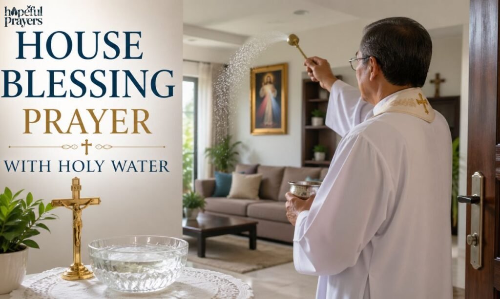 House blessing prayer with holy water