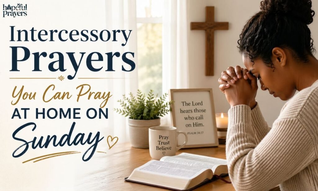 Intercessory Prayers You Can Pray at Home on Sunday