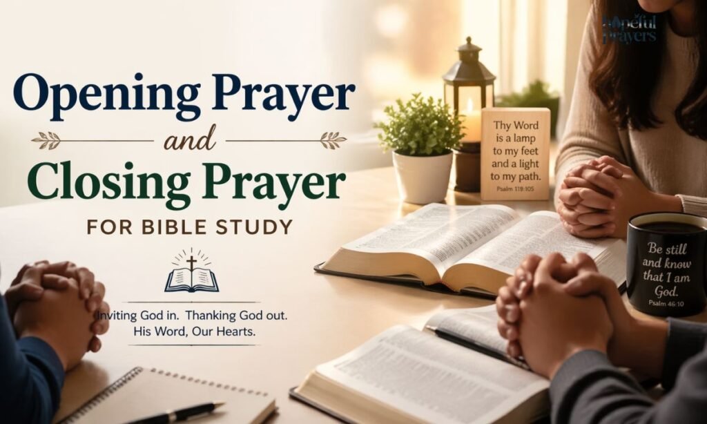 Opening Prayer and Closing Prayer for Bible Study