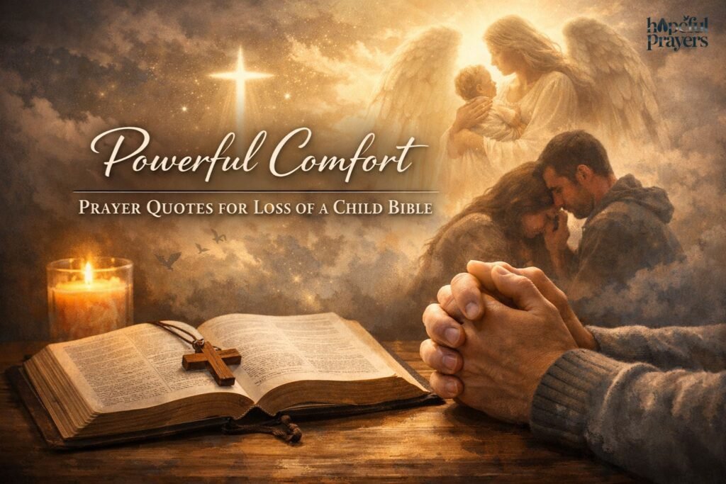 Powerful comfort prayer quotes for loss of a child bible
