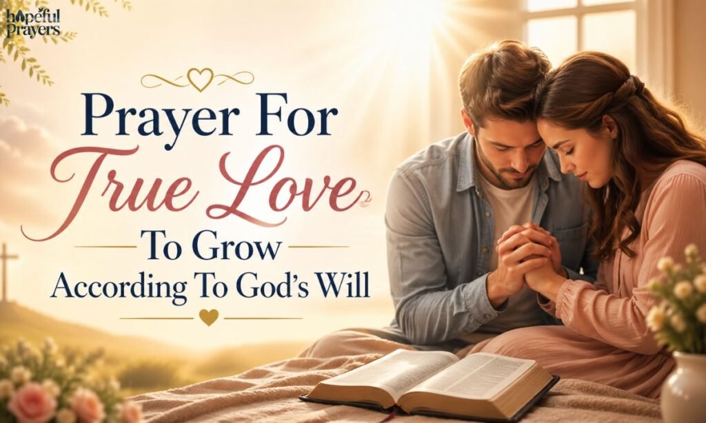 Prayer For True Love To Grow According To God’s Will