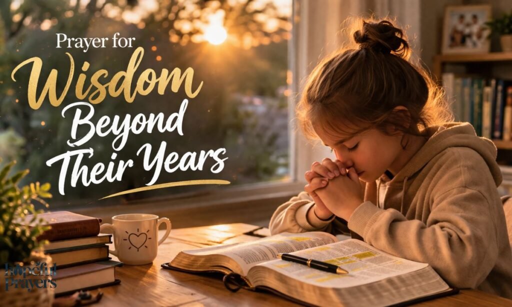 Prayer for wisdom beyond their years