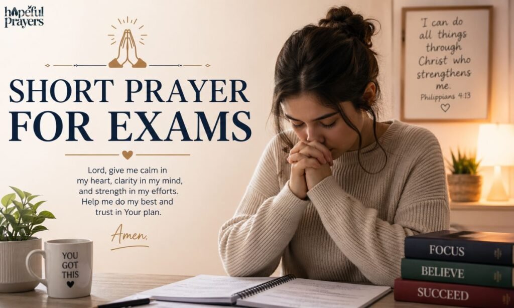Short prayer for exams