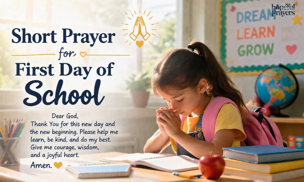 Short prayer for first day of school