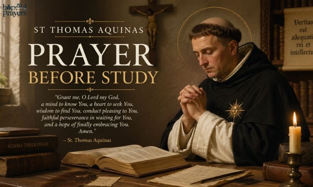 St Thomas Aquinas prayer before study