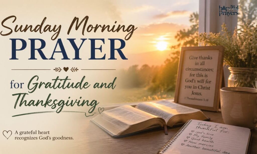 Sunday Morning Prayer for Gratitude and Thanksgiving
