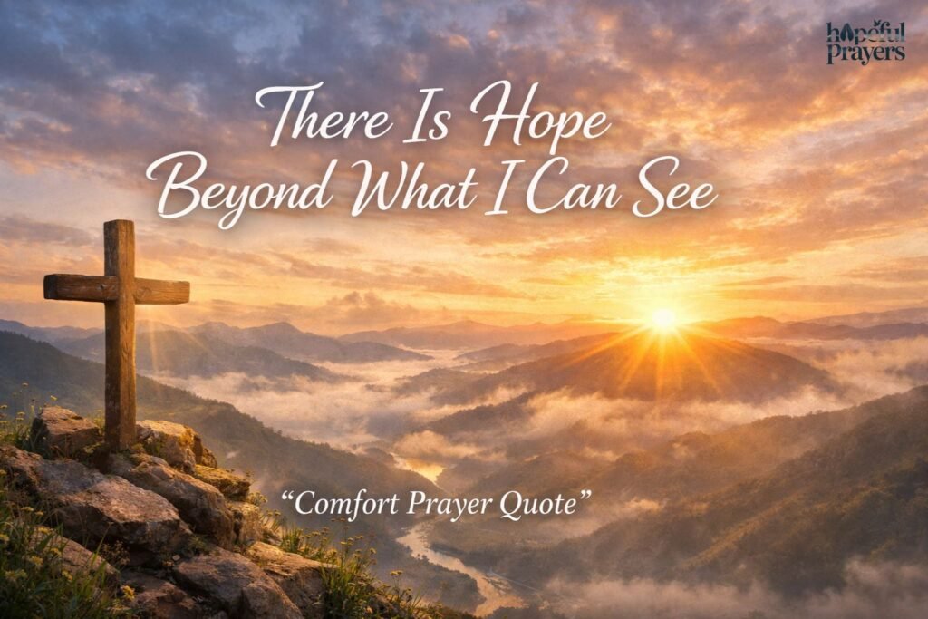 There Is Hope Beyond What I Can See” Comfort Prayer Quote