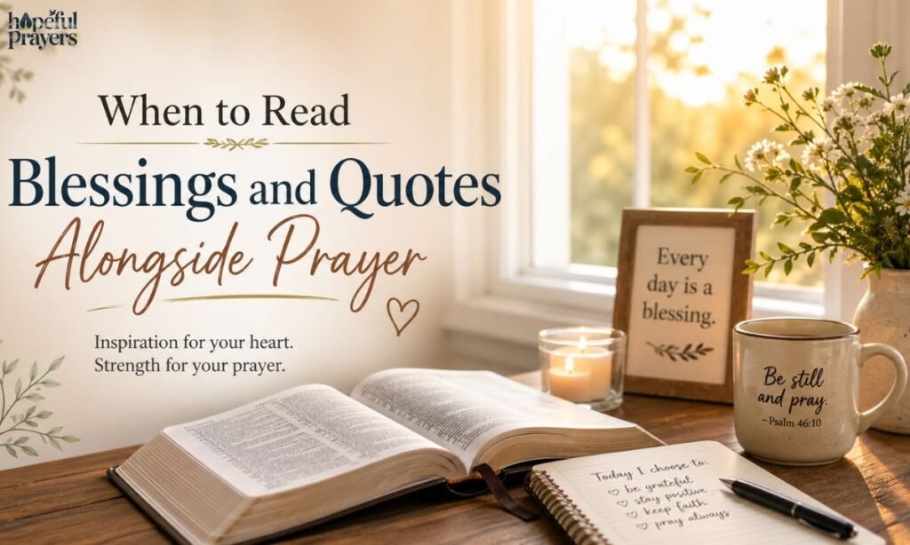When to Read Blessings and Quotes Alongside Prayer