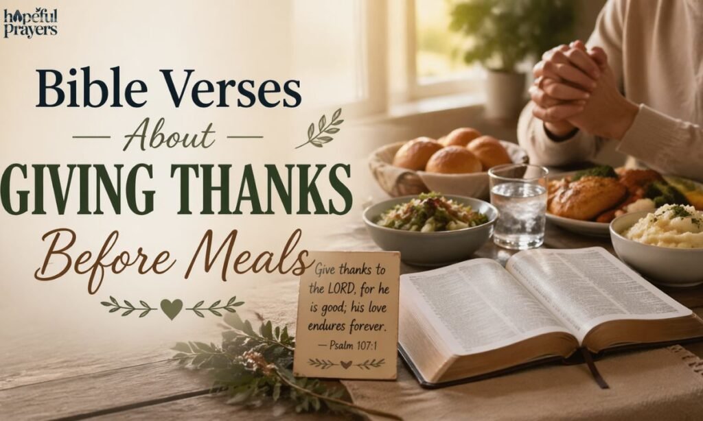 bible verses about giving thanks before meal