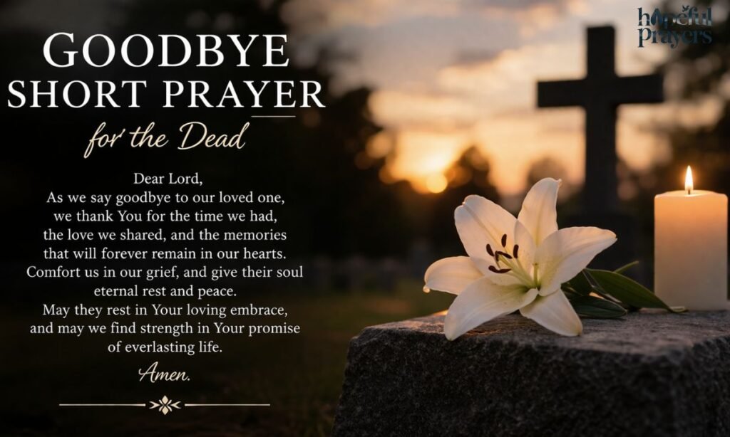 goodbye short prayer for the dead