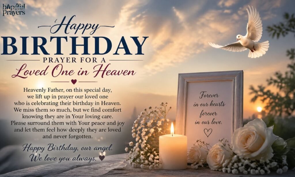 happy birthday prayer for a loved one in heaven