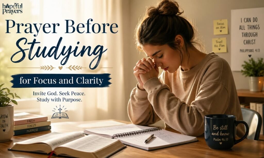 prayer before studying for focus and clarity