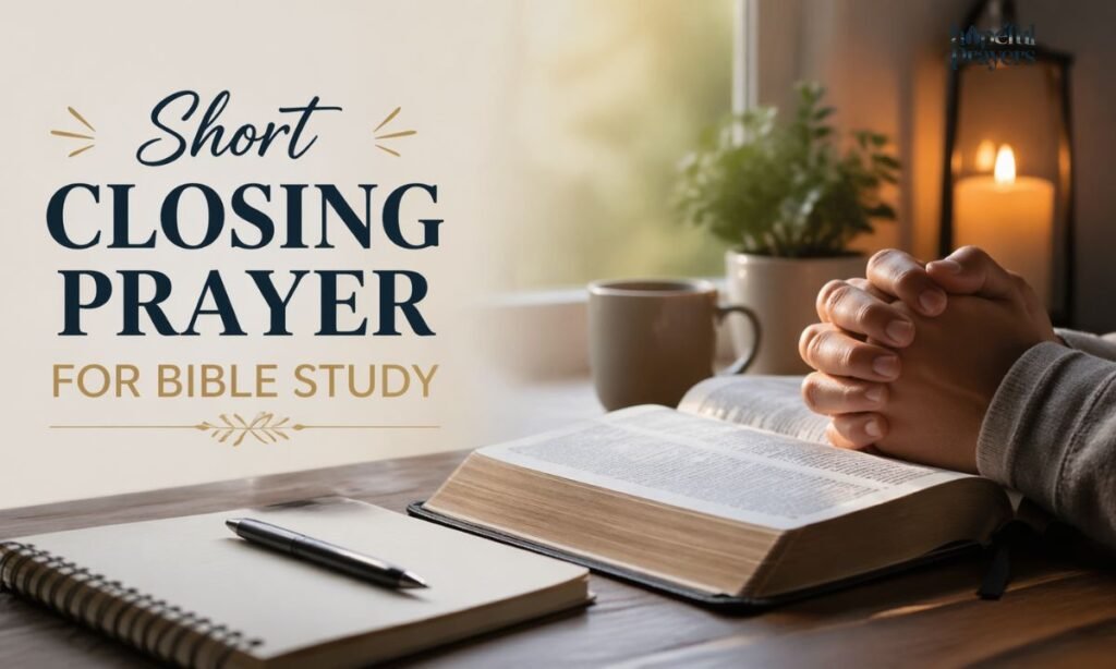 short closing prayer for bible study