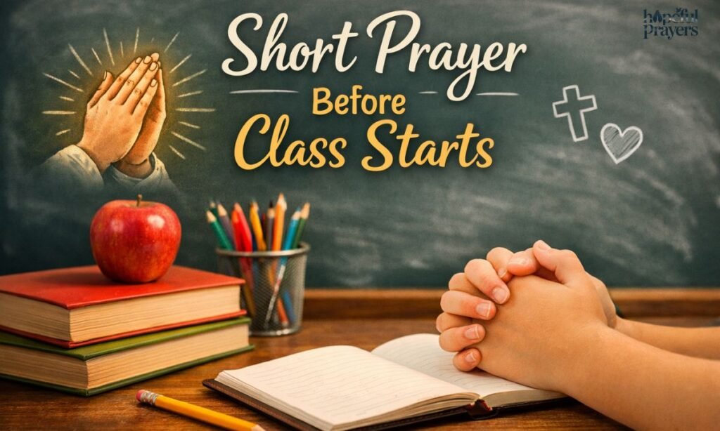 short prayer before class starts