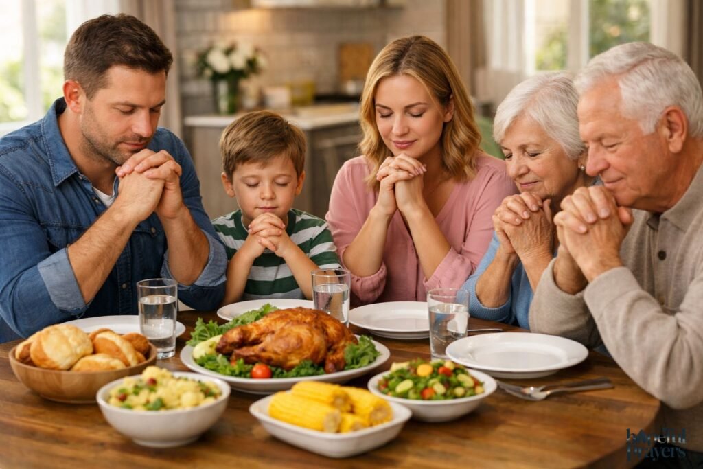 simple prayer before meal with family