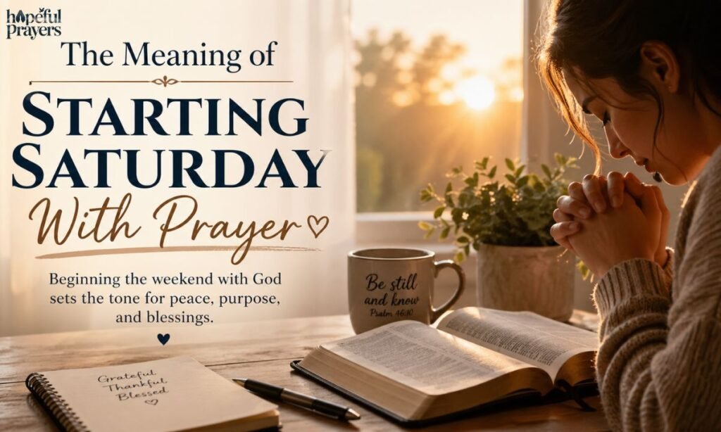 the meaning of starting saturday with prayer
