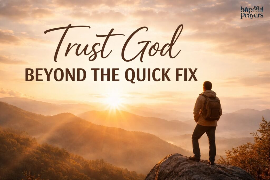 trust god beyond the quick fix