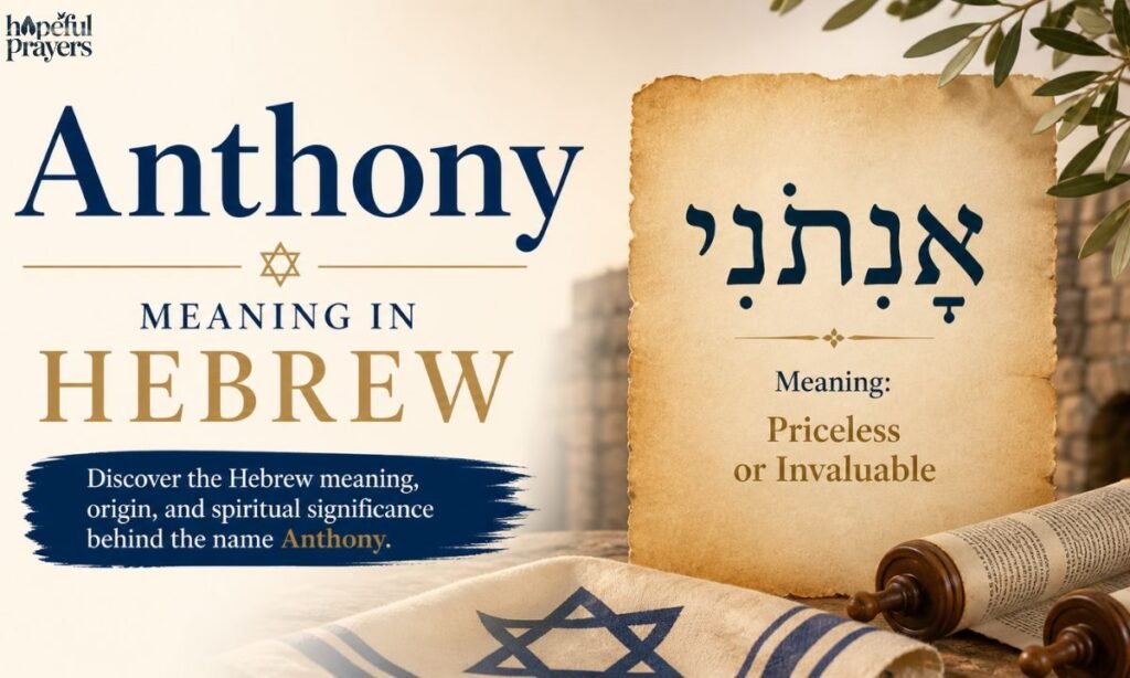 Anthony meaning in Hebrew