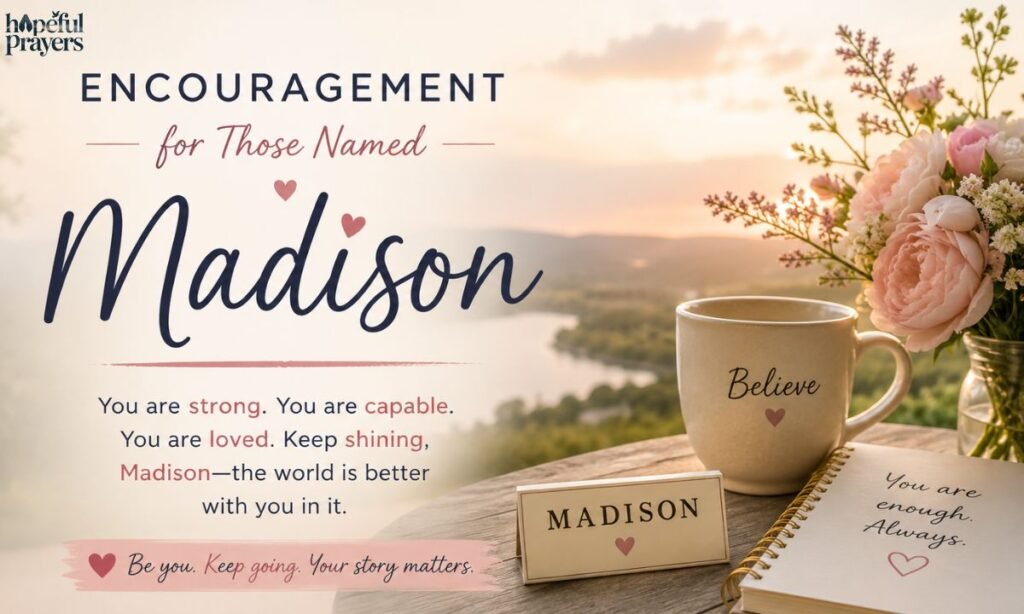Encouragement for Those Named Madison