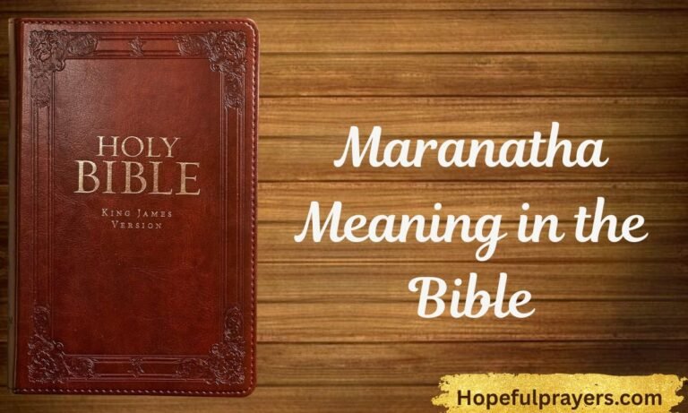 Maranatha Meaning in the Bible