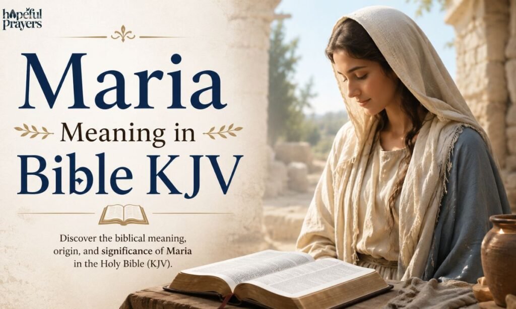 Maria Meaning in Bible KJV
