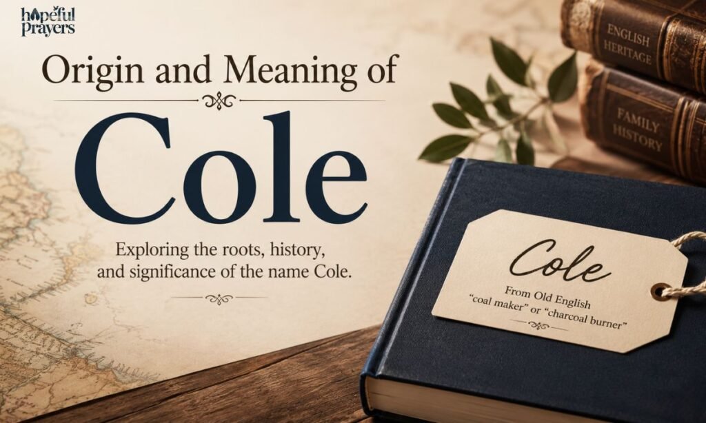 Origin and Meaning of Cole