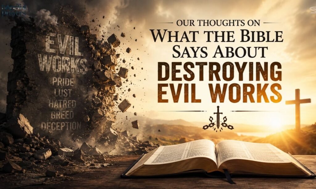 Our Thoughts On What the Bible Says About Destroying Evil Works
