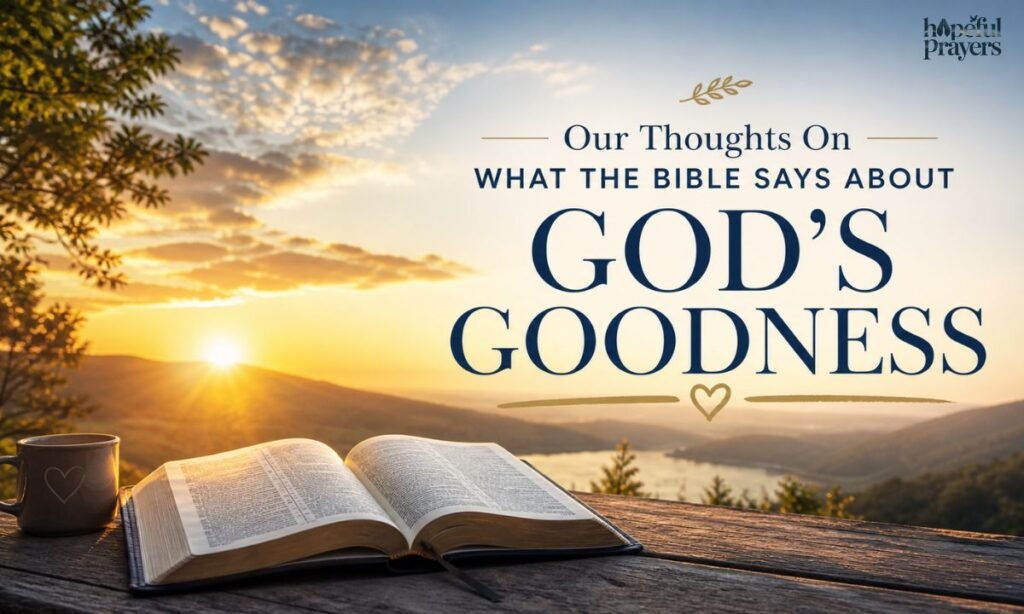 Our Thoughts On What the Bible Says About God’s Goodness