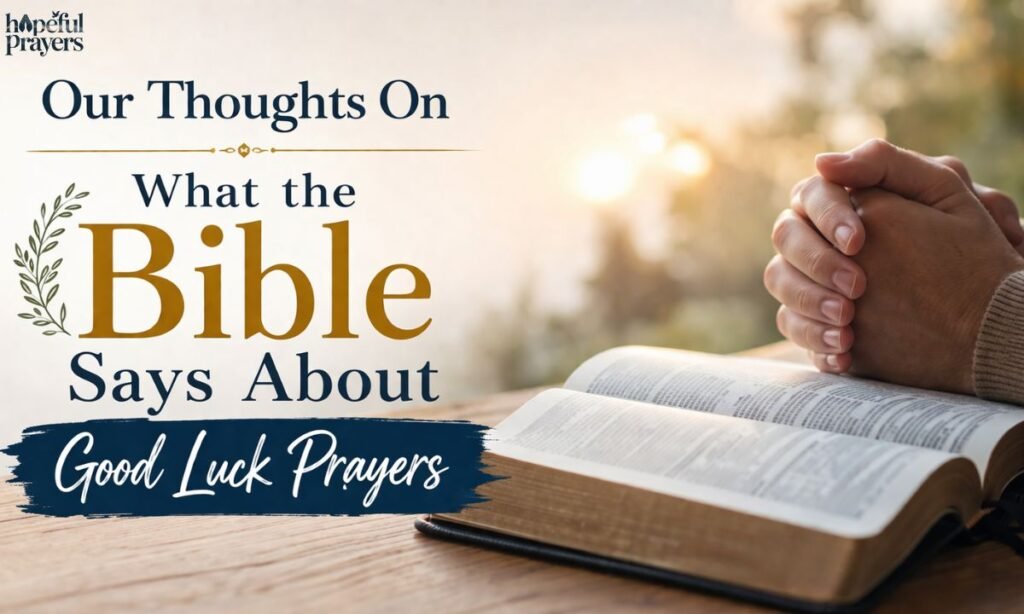 Our Thoughts On What the Bible Says About Good Luck Prayers