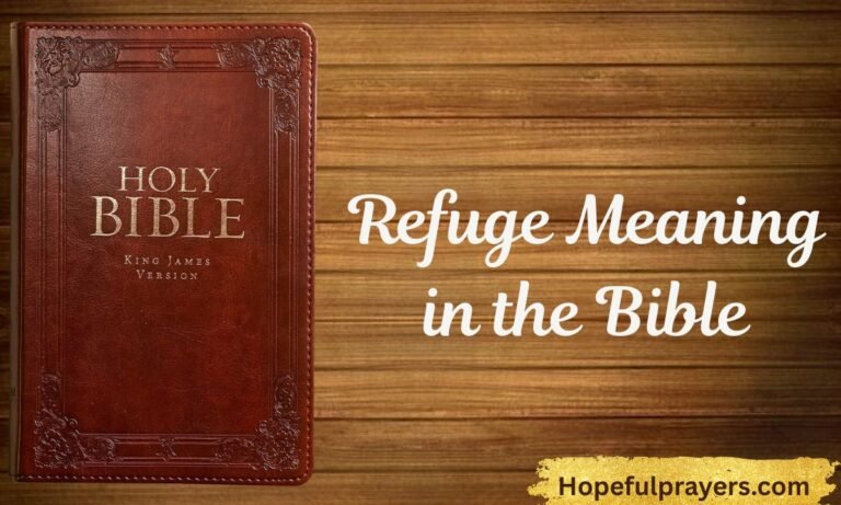 Refuge Meaning in the Bible