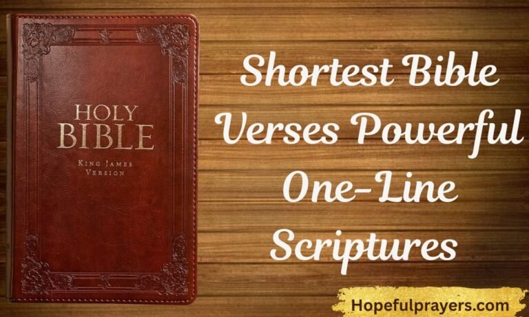 Shortest Bible Verses Powerful One-Line Scriptures