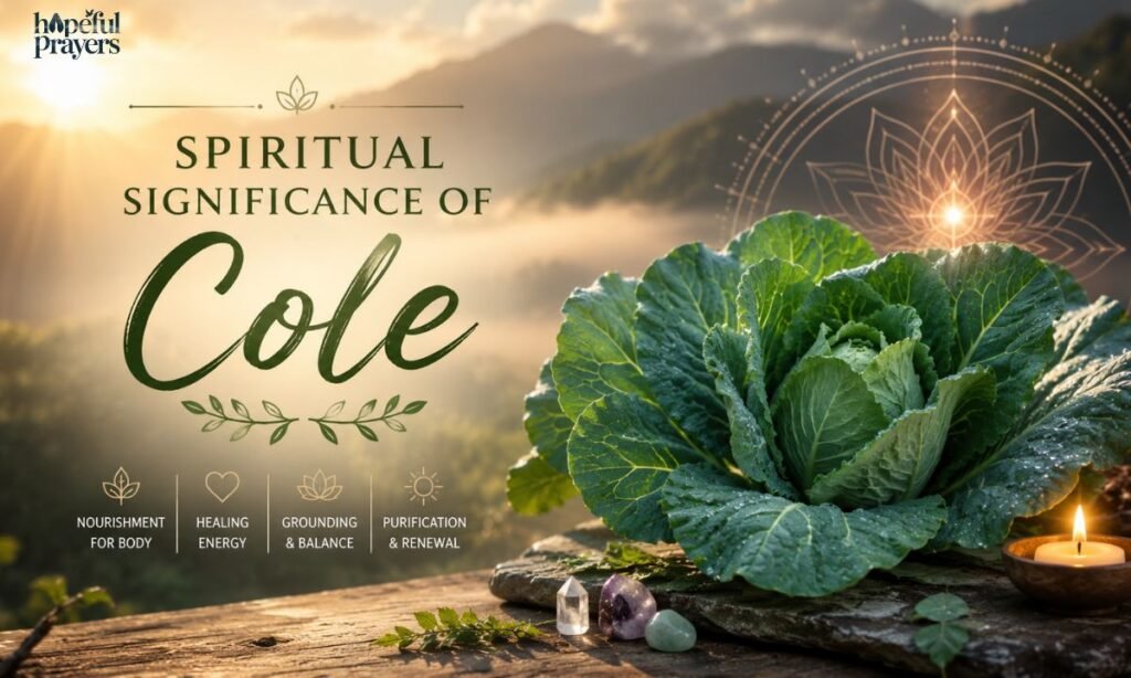 Spiritual Significance of Cole