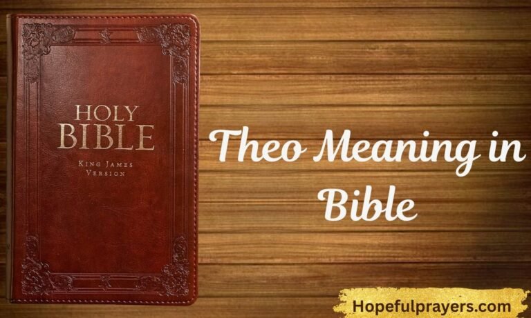 Theo Meaning in Bible
