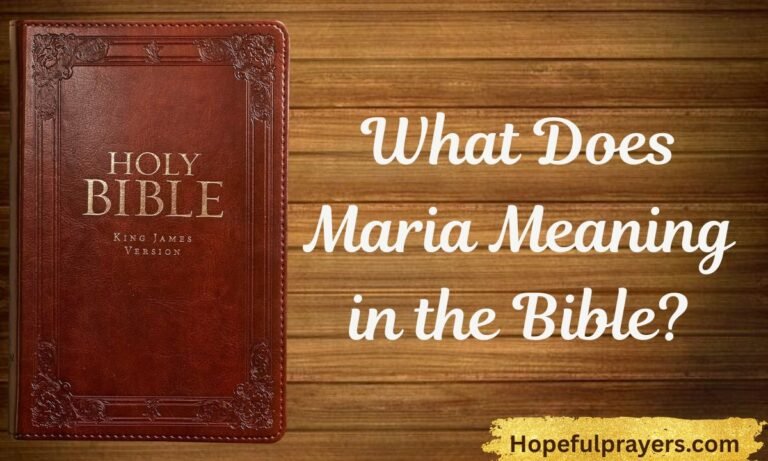 What Does Maria Meaning in the Bible